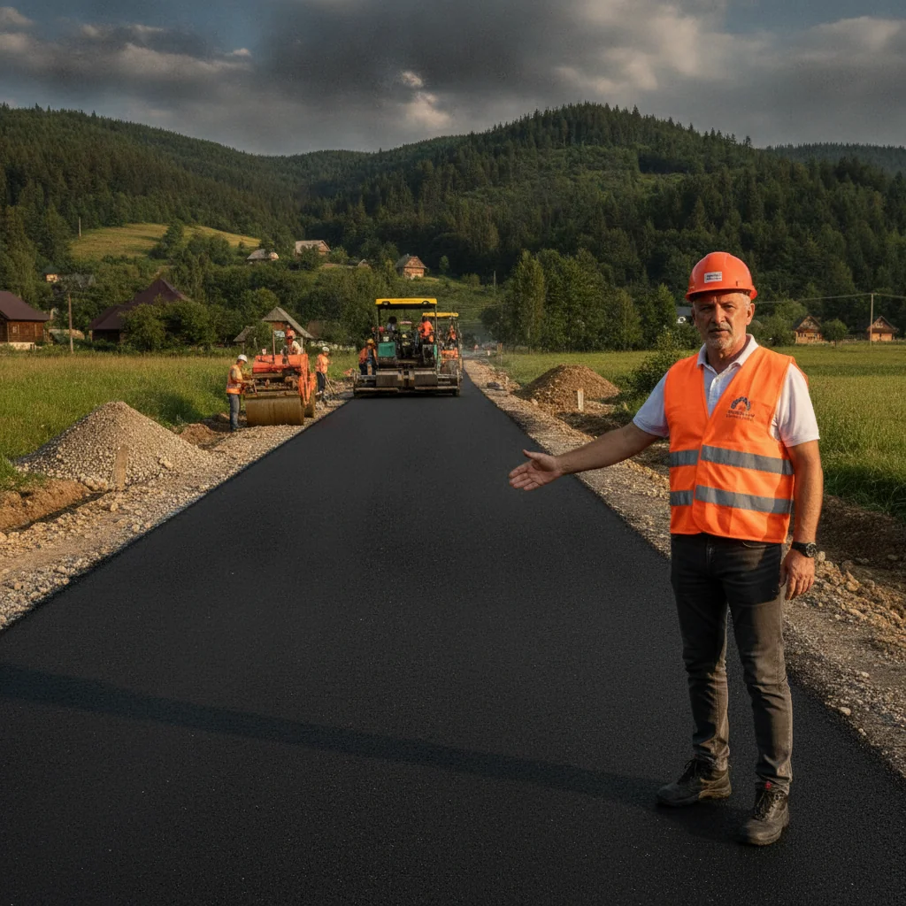 10 km asfaltați în două săptămâni, finalizare curând