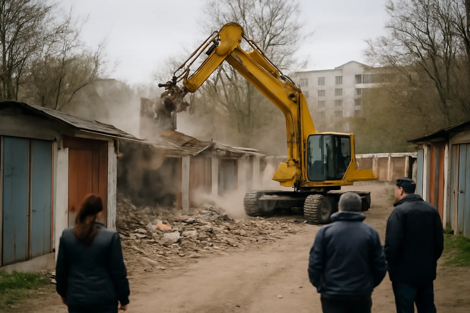 300 garaje demolate pentru noul drum între Cartierul Europa și Alexandru cel Bun