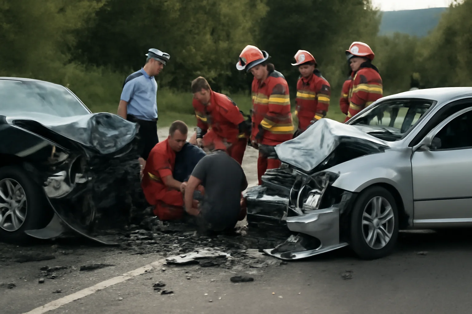 Accident grav cu șase răniți, inclusiv trei minori, în urma coliziunii a două mașini pe DN 17, la Ilișești (foto)