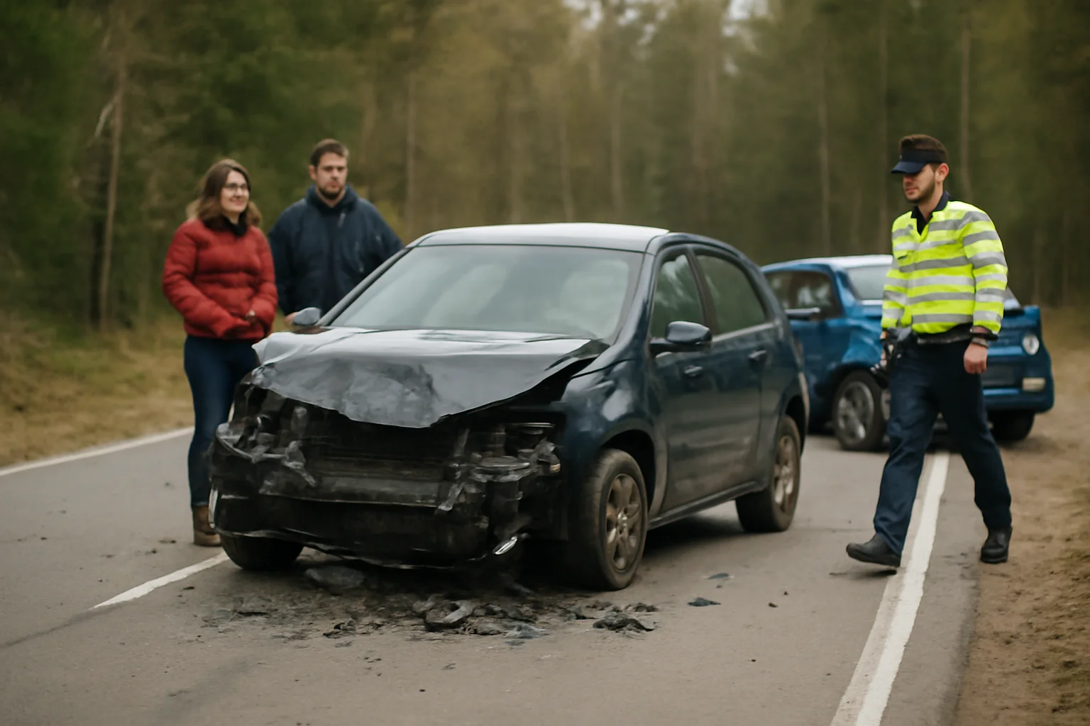 Accident pe DN 17 în zona Poiana Stampei, Suceava, în condiții de iarnă