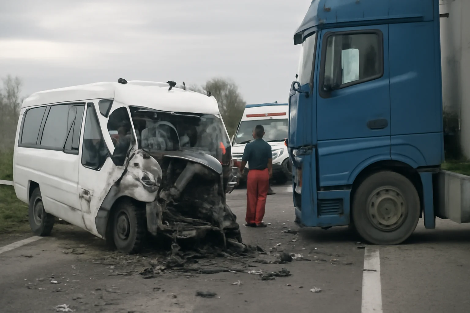 Accident rutier grav lângă Suceava: un mort și trei răniți după coliziunea dintre un TIR și un microbuz pe DN 17