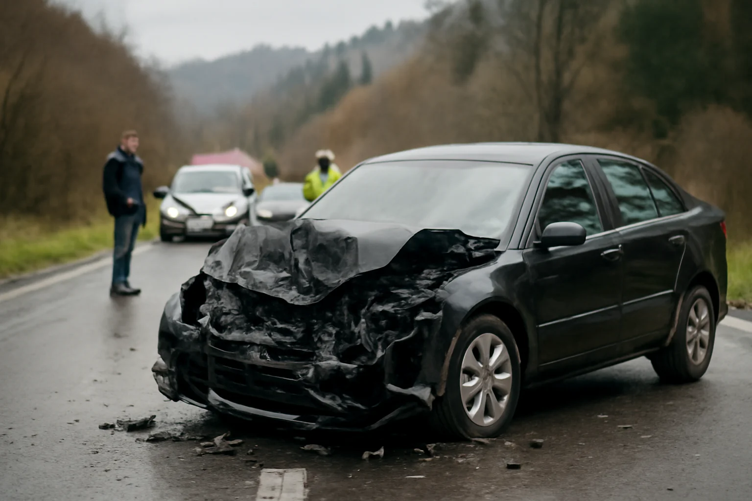 Accident rutier pe DN17 la Poiana Stampei, Suceava, în urma unei depășiri neregulamentare
