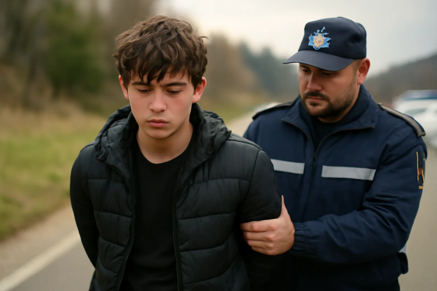 Adolescent de 17 ani, reținut după ce a furat o mașină beat și s-a răsturnat pe DN 17, în Pojorâta