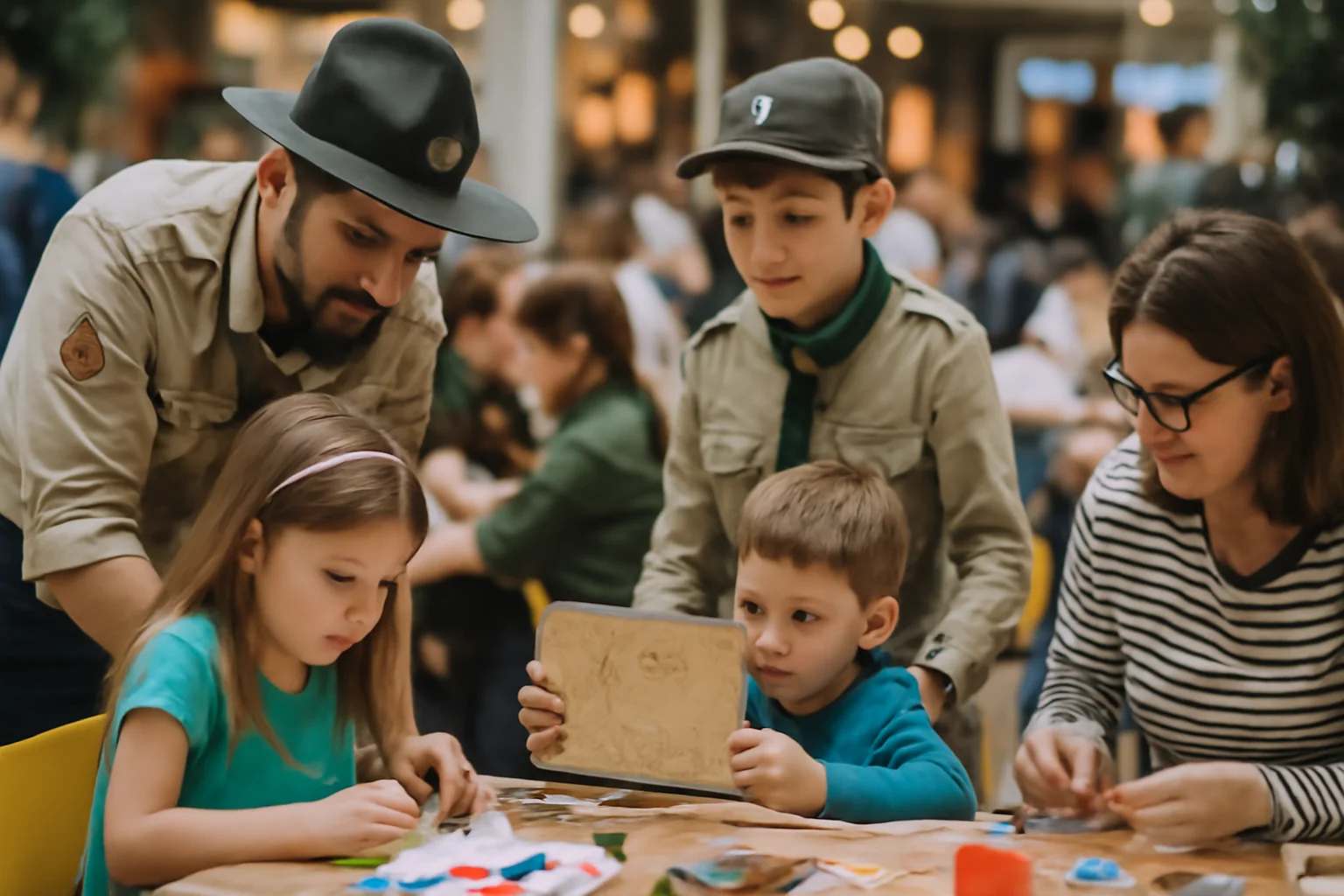 Ateliere de creație și vânătoare de comori cu Cercetașii, la Iulius Mall Suceava