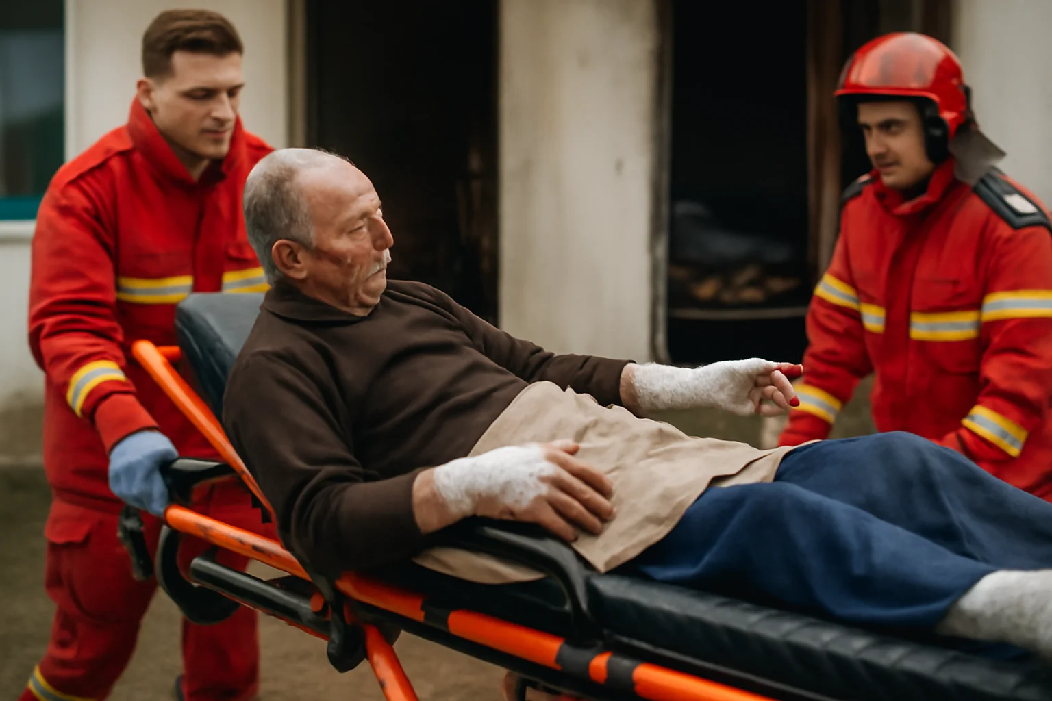 Bărbat din Suceava, rănit cu arsuri la cap și mâini după ce patul său a luat foc de la o țigară aprinsă