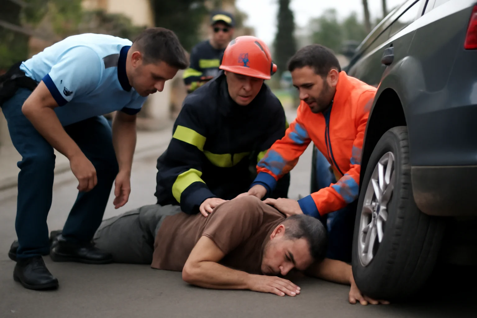 Bărbat Rănit Grav, Prins Sub Mașină după Ce Cricul a Căzut În Localitate