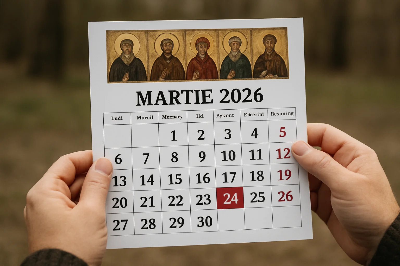 Calendar ortodox – 2026-03-25