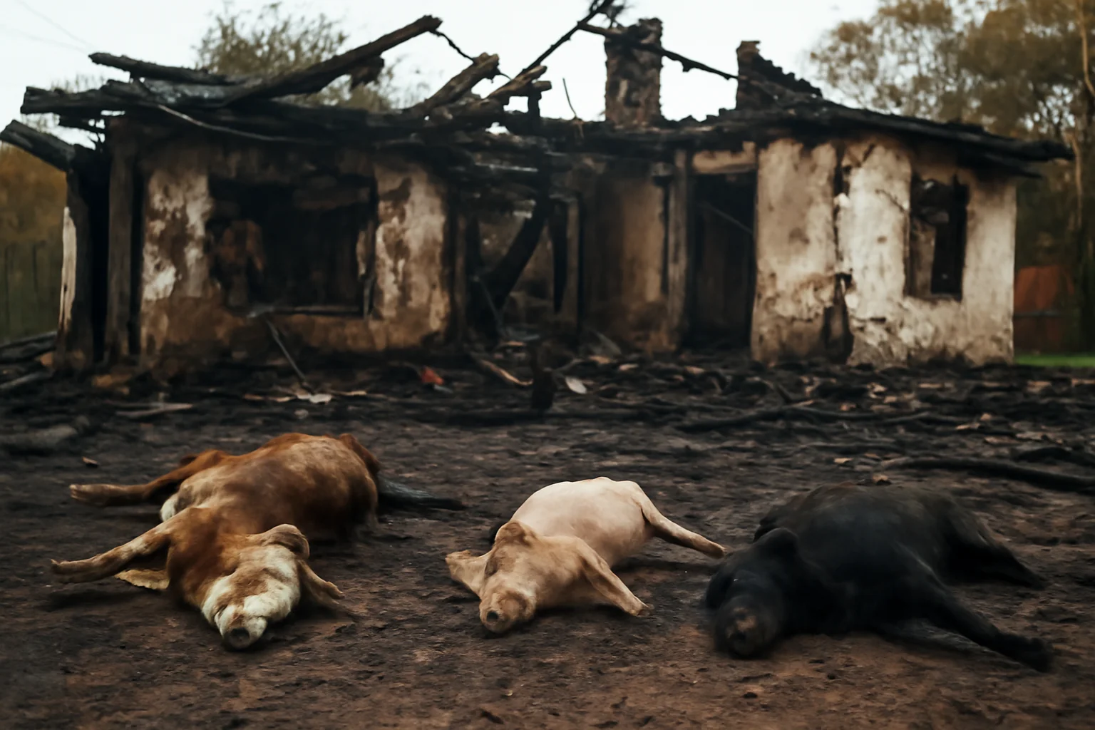 Casă din Stroiești, județul Suceava, distrusă de un incendiu produs în noaptea de 28/29 decembrie