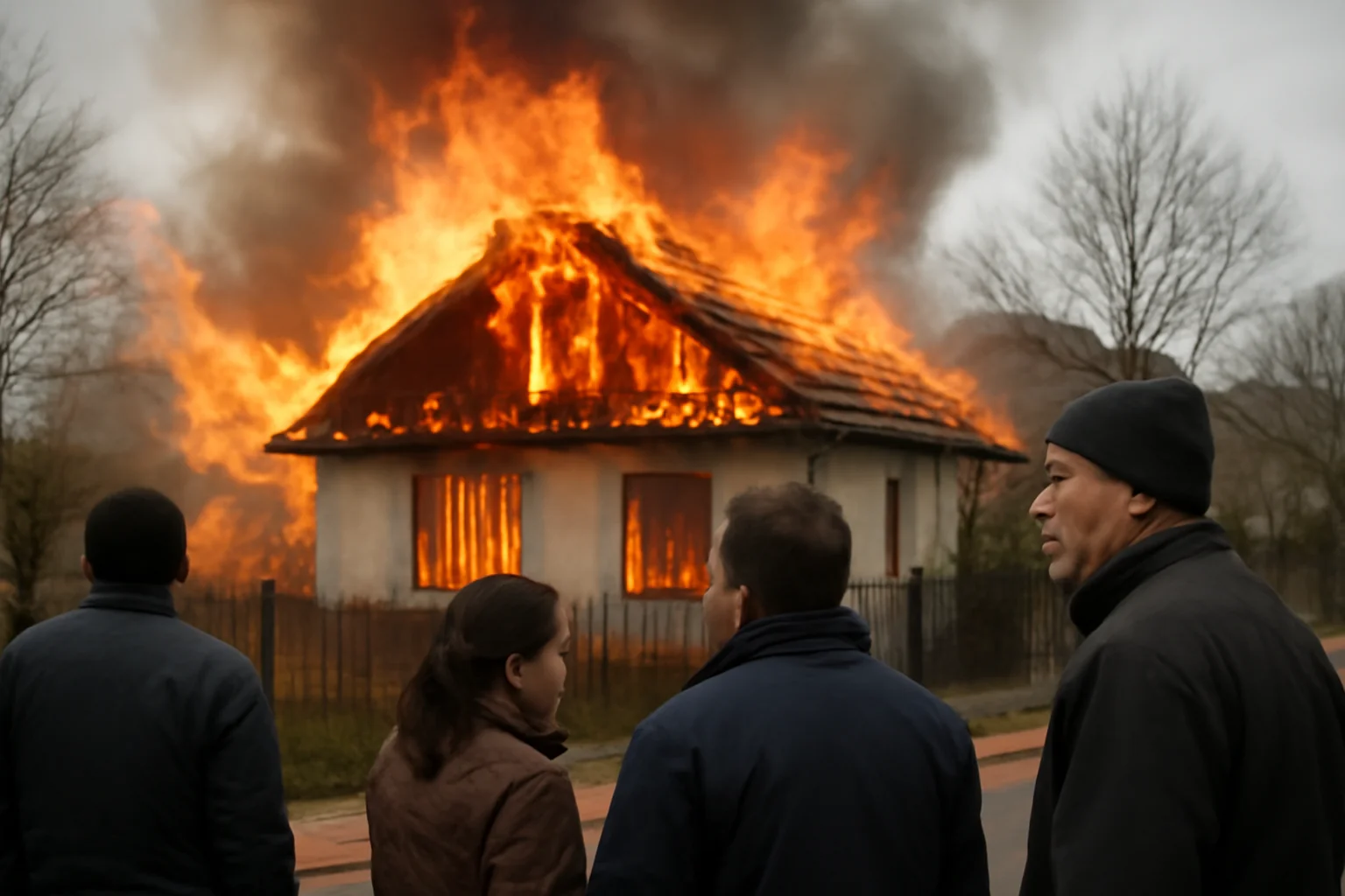 Casa unui sucevean plecat la muncă în Austria, mistuită de flăcări în absența sa