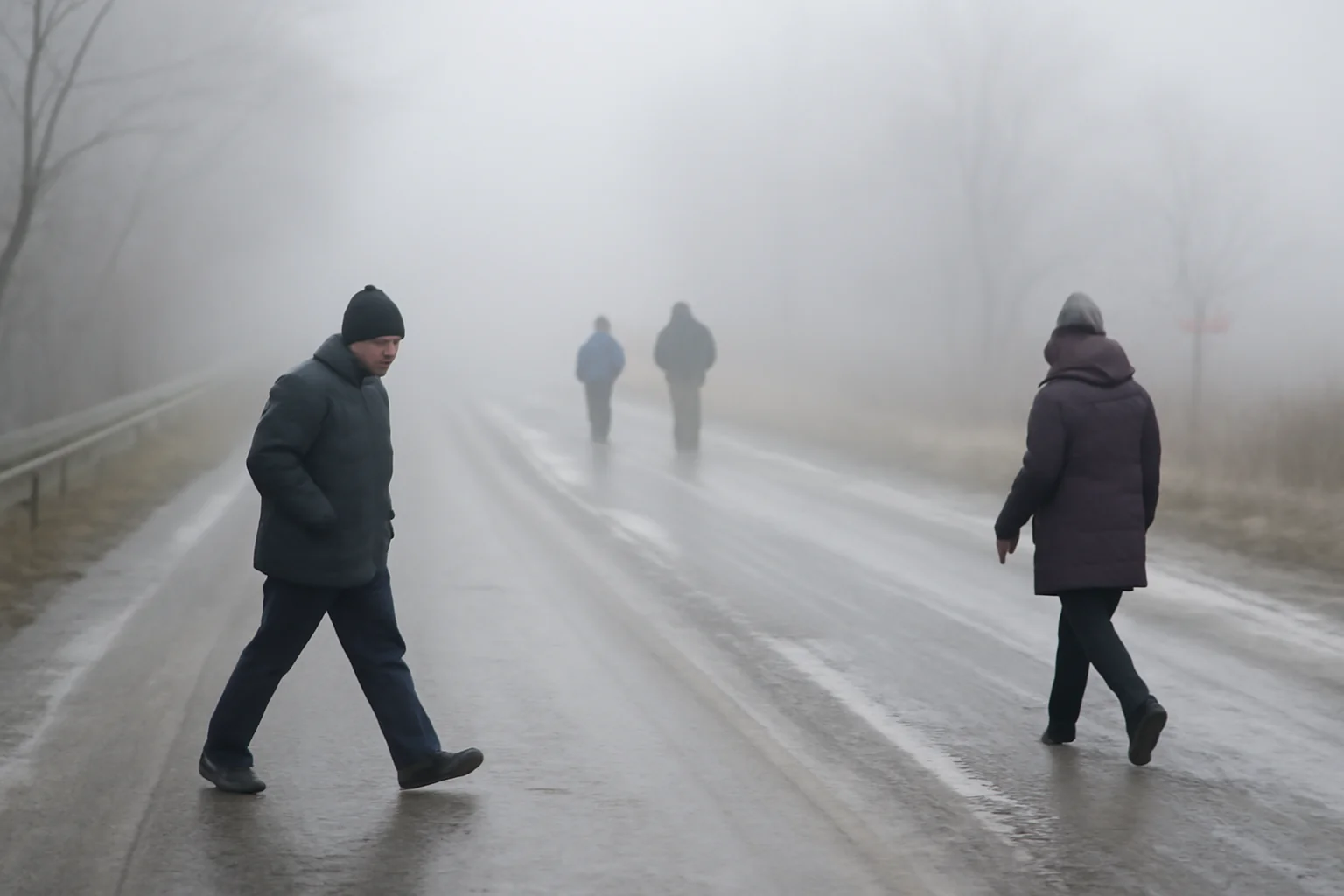Ceață densă și polei îngreunează traficul rutier în județul Suceava