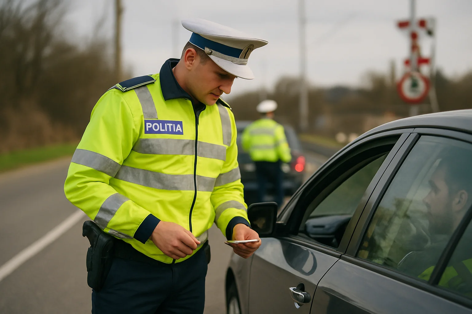 Controale rutiere la trecerile de cale ferată din Suceava