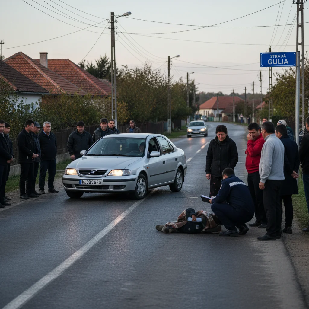 Copil de 4 ani accidentat de o mașină pe strada Gulia din satul Gulia