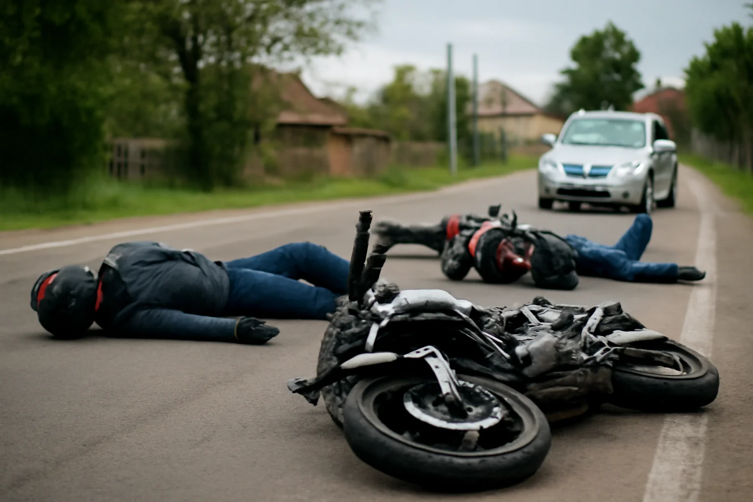 Doi motocicliști răniți într-un accident rutier la Zvoriștea, județul Suceava