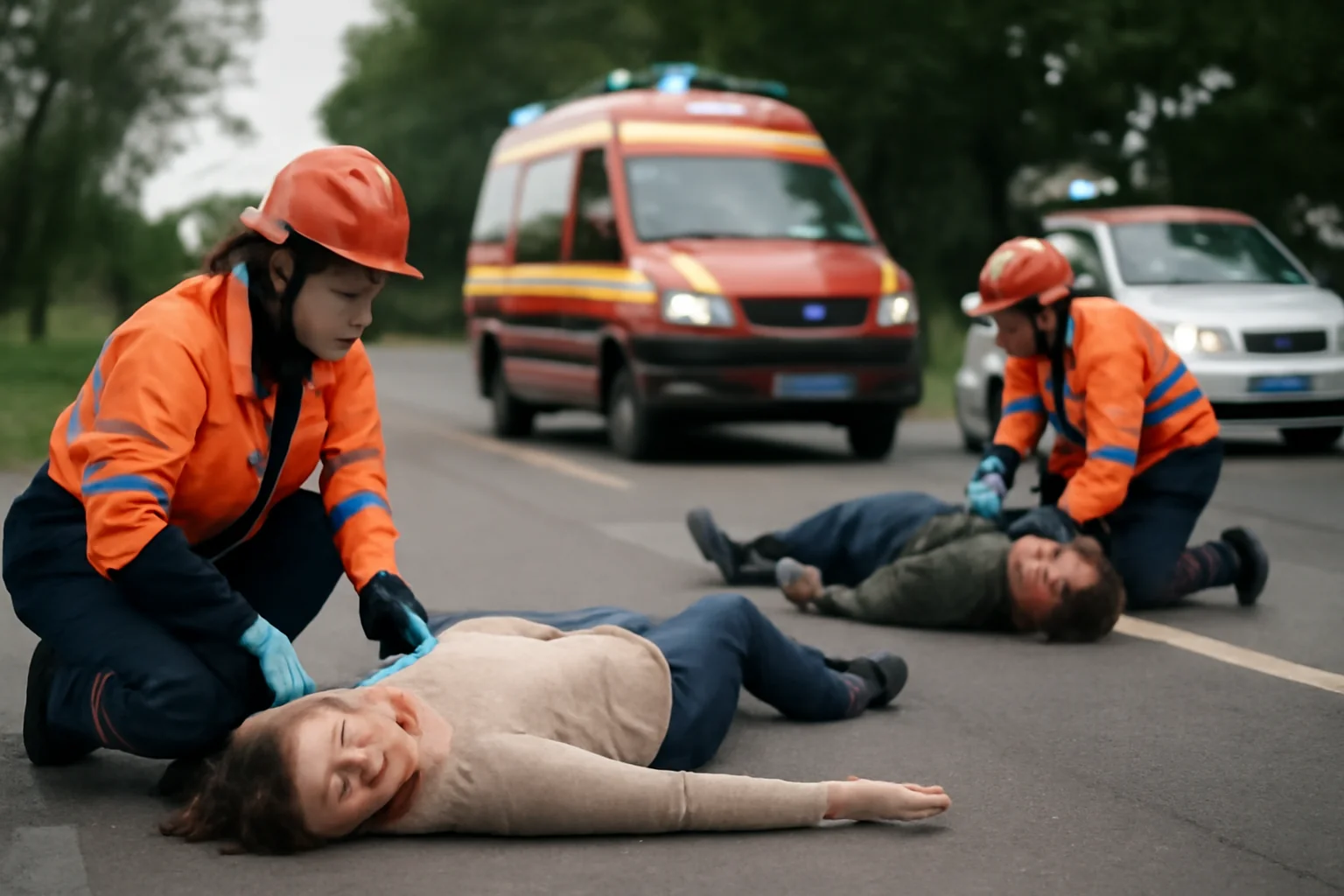 Doi pietoni răniți ușor în două accidente rutiere succesive în județul Suceava