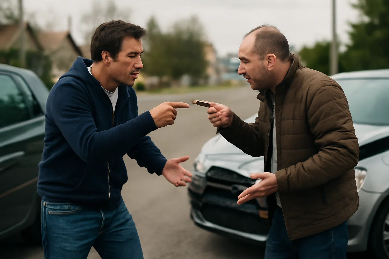 Doi șoferi s-au certat și s-au acuzat reciproc în trafic