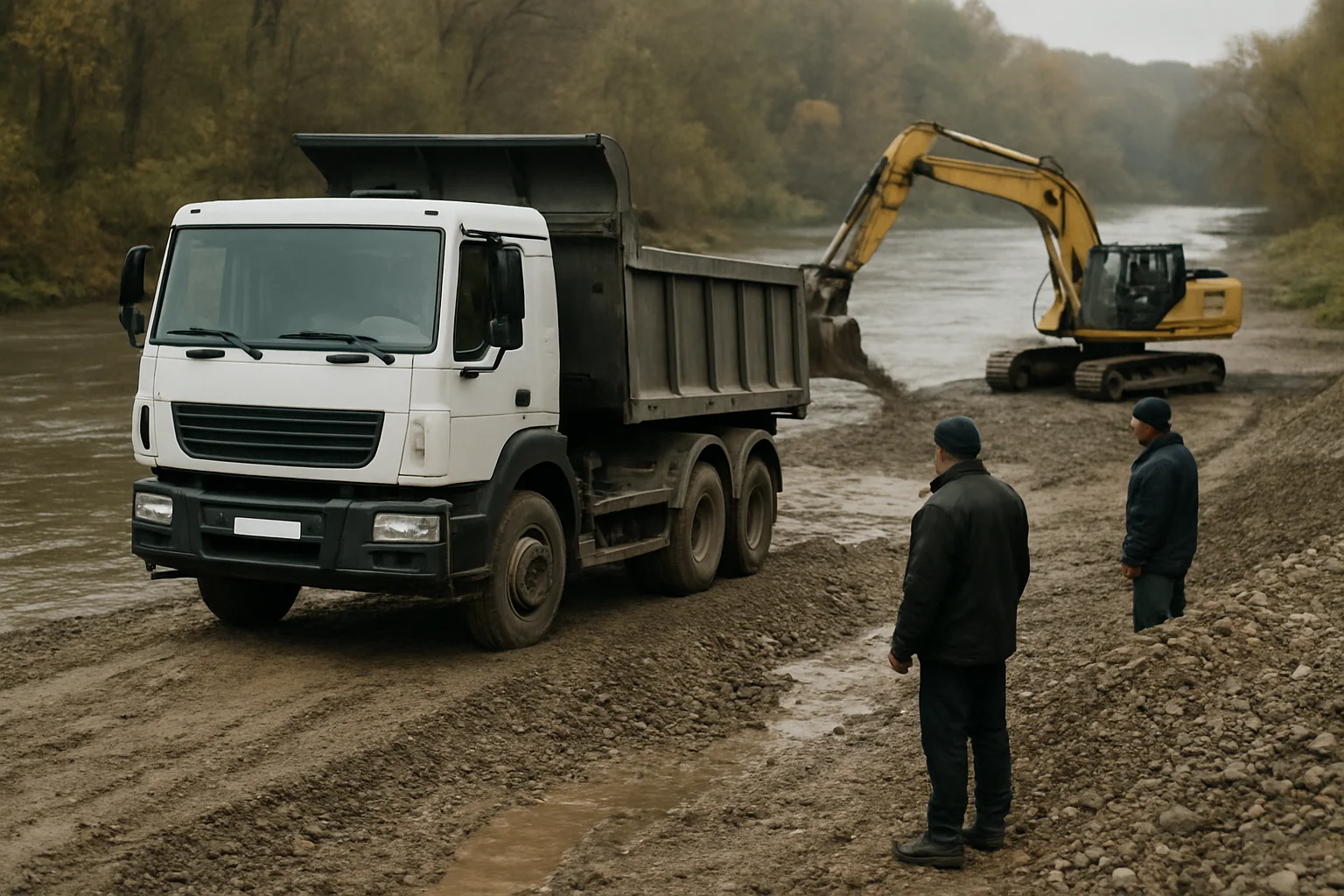 Dosar penal pentru furt de prundiș din râul Suceava