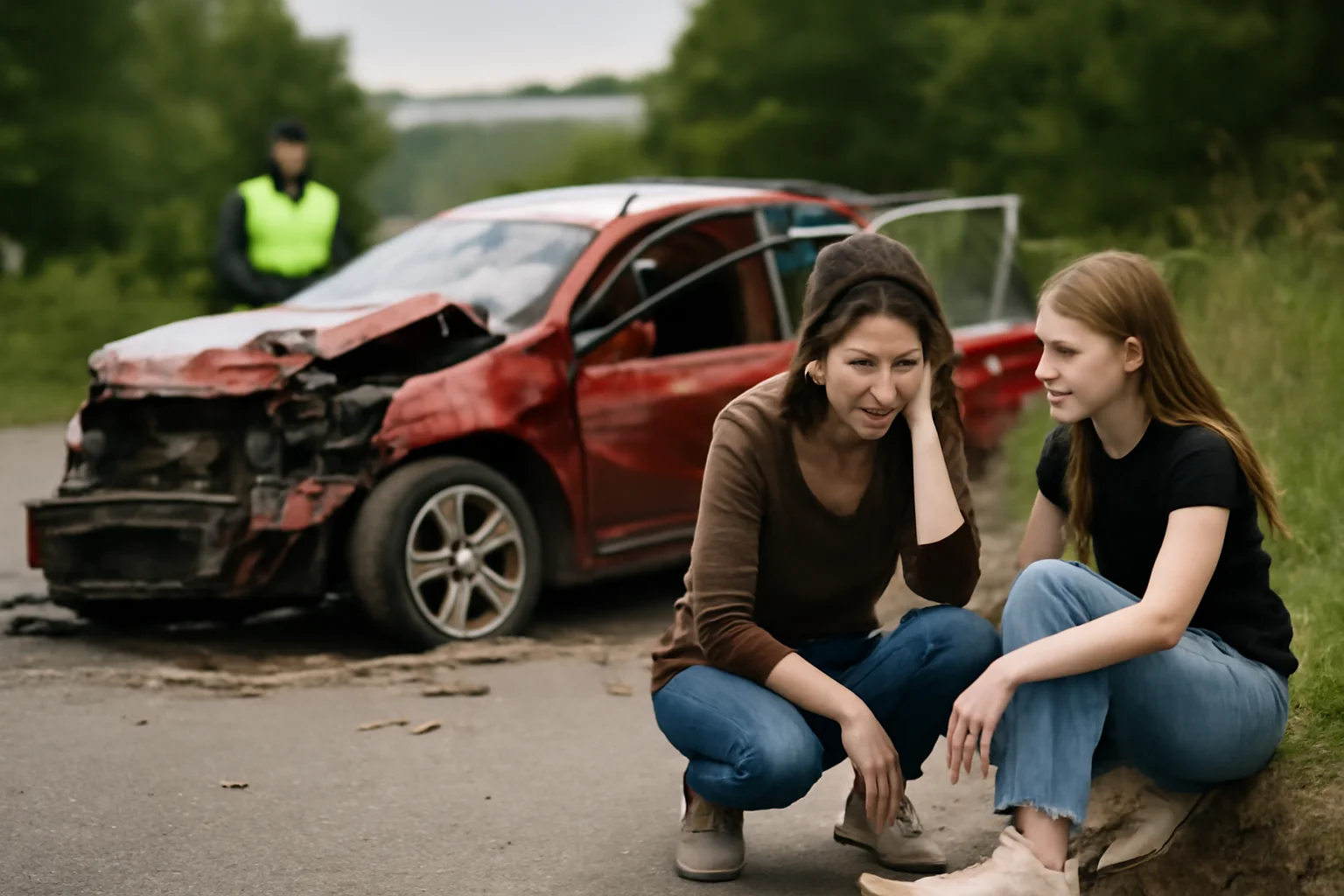 Două persoane rănite într-un accident rutier în județul Suceava, provocat de o șoferiță