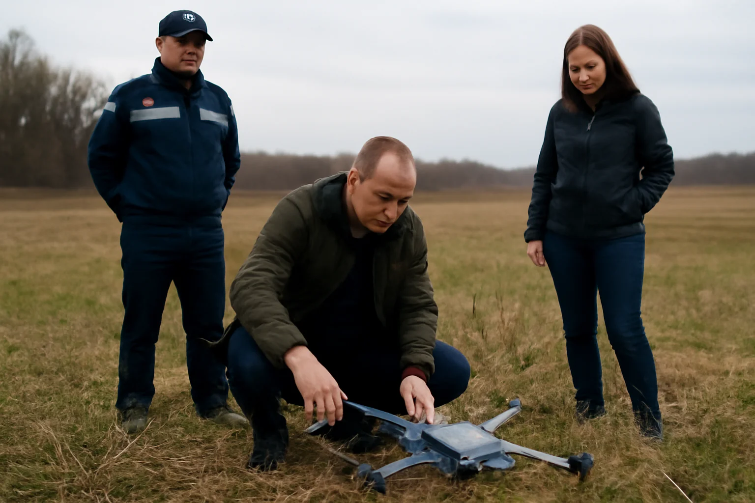 Dronă găsită pe câmp în Șerbăuți, aproape de granița Ucrainei