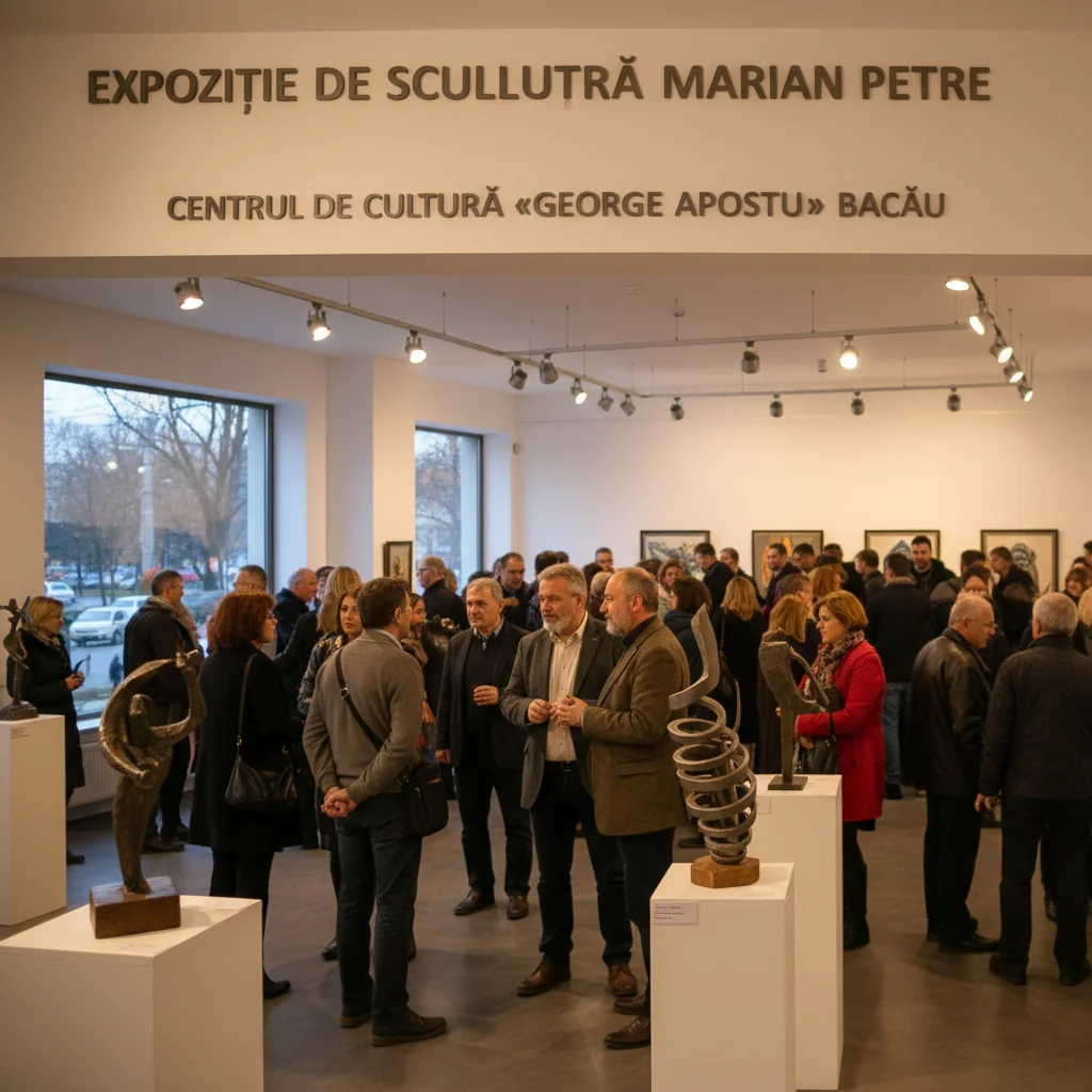 Expoziția de sculptură Marian Petre, vernisată la Centrul de Cultură George Apostu din Bacău