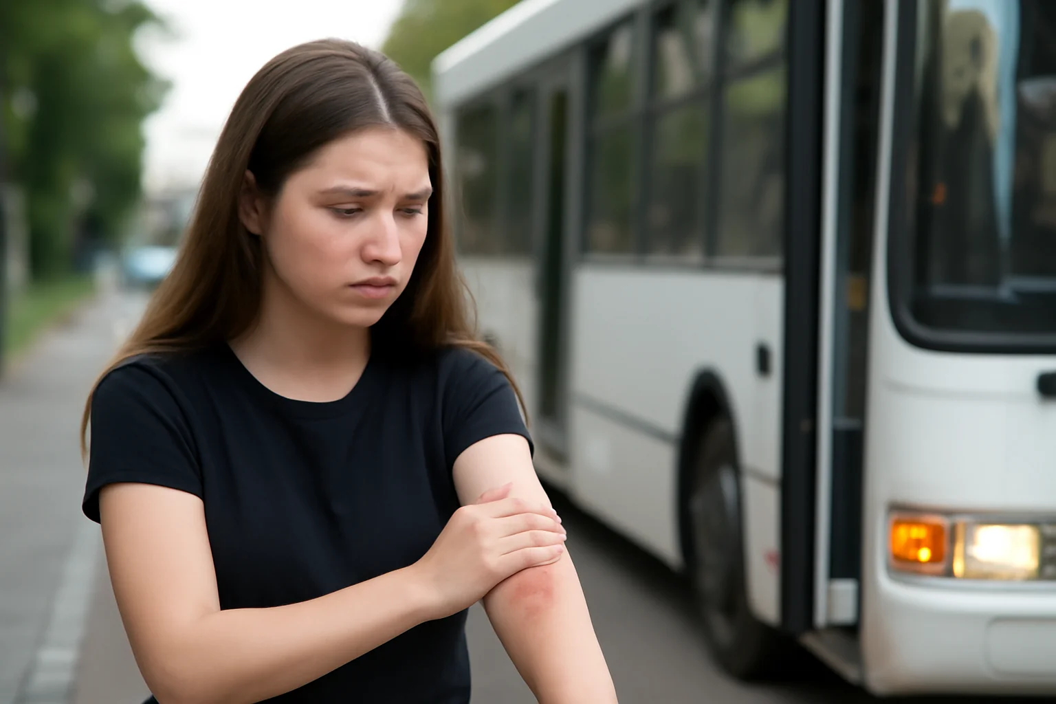 Fată de 18 ani din Suceava, rănită cu contuzie după ce i-a fost prinsă mâna în ușa unui autobuz
