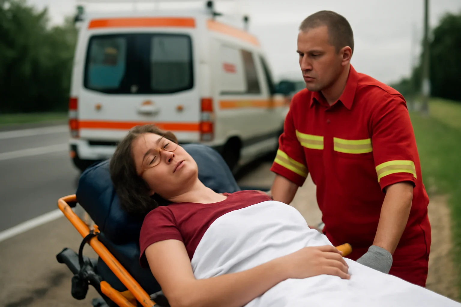 Femeie accidentată pe E85 la Vadu Moldovei, lovită de un șofer în timp ce traversa prin loc nepermis și internată în spital