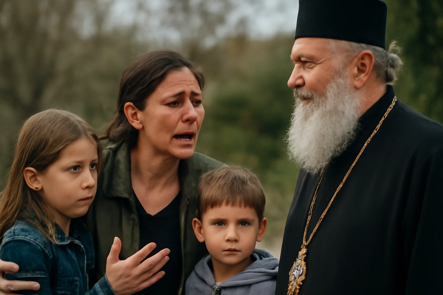Femeie cu doi copii, disperată după ce soțul a decis să devină preot după vizita la Muntele Athos, cere ajutorul Înaltpreasfințitului Calinic