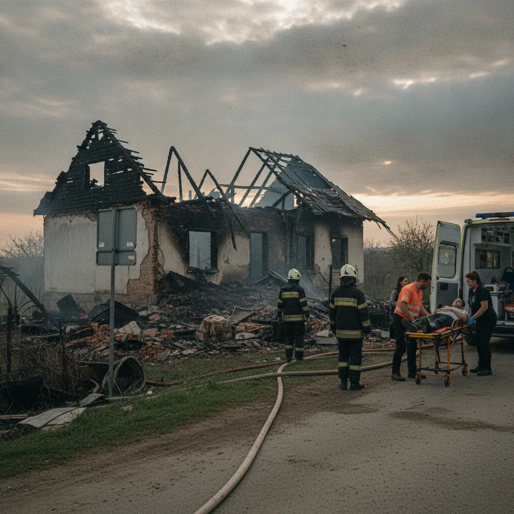 Incendiu în Brădățel, comuna Horodniceni: casă de 150 mp distrusă
