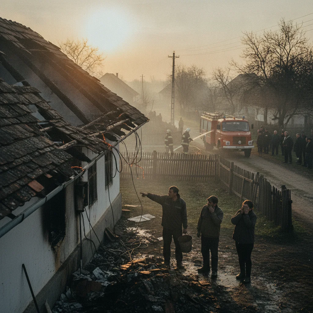 Incendiu în Zaharești, comuna Stroiești: anexă de 60 mp arsă