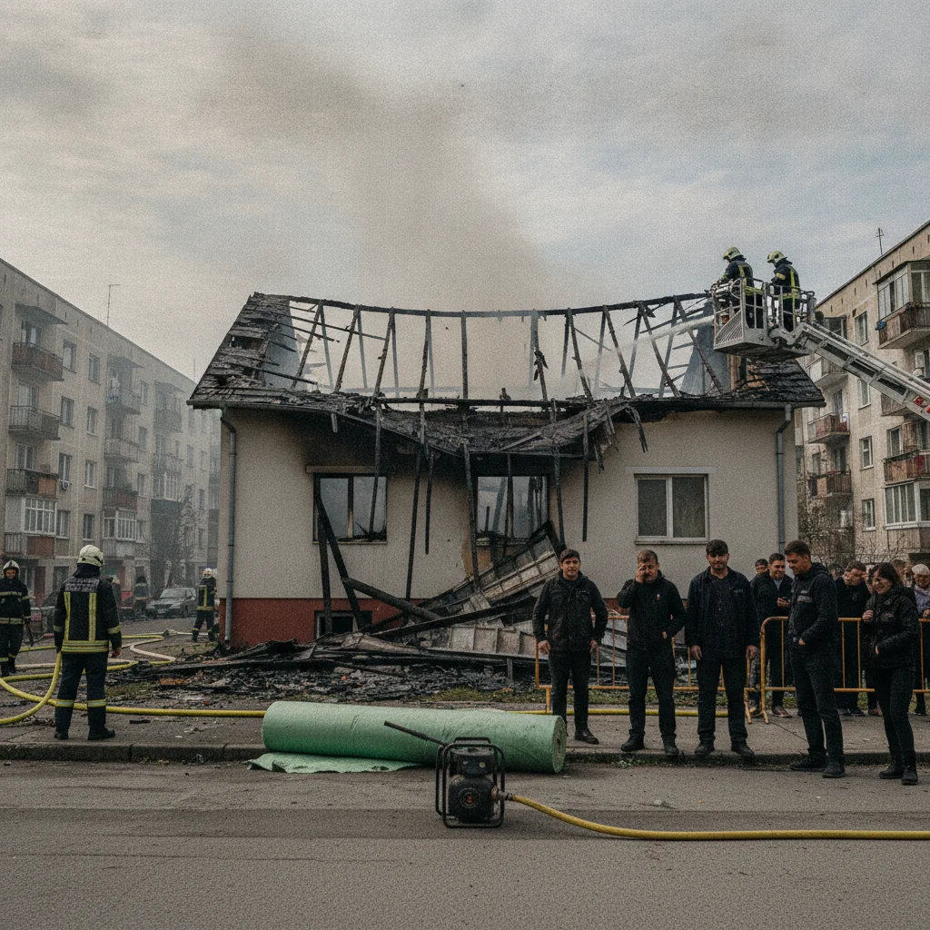 Incendiu la acoperișul unui bloc din Burdujeni. Intervenție cu zeci de echipaje și fără victime