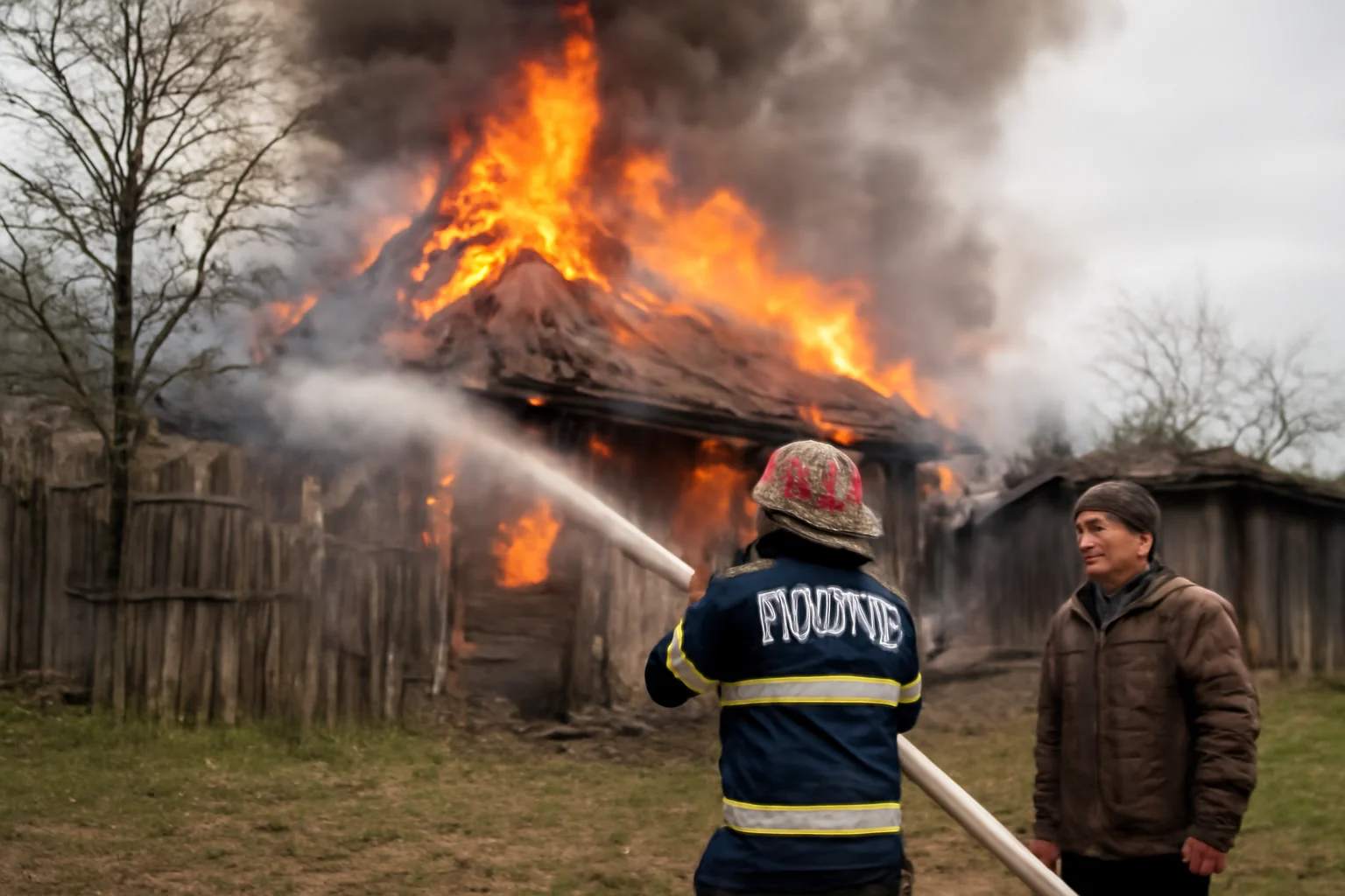 Incendiu la o gospodărie din Măriței, gestionat de pompieri în județul Suceava