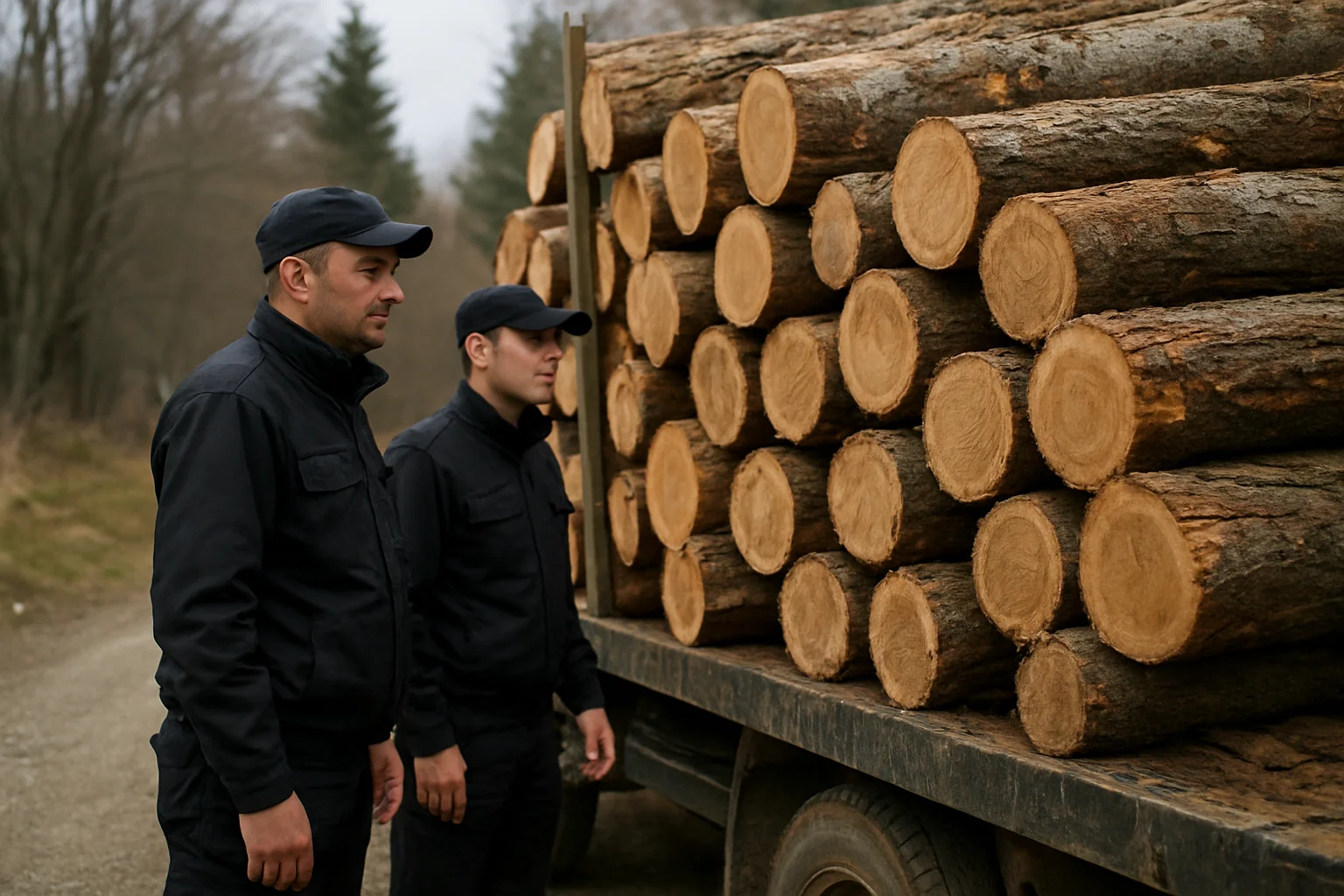 Lemn confiscat la Putna: Transport ilegal oprit pe DN 2H