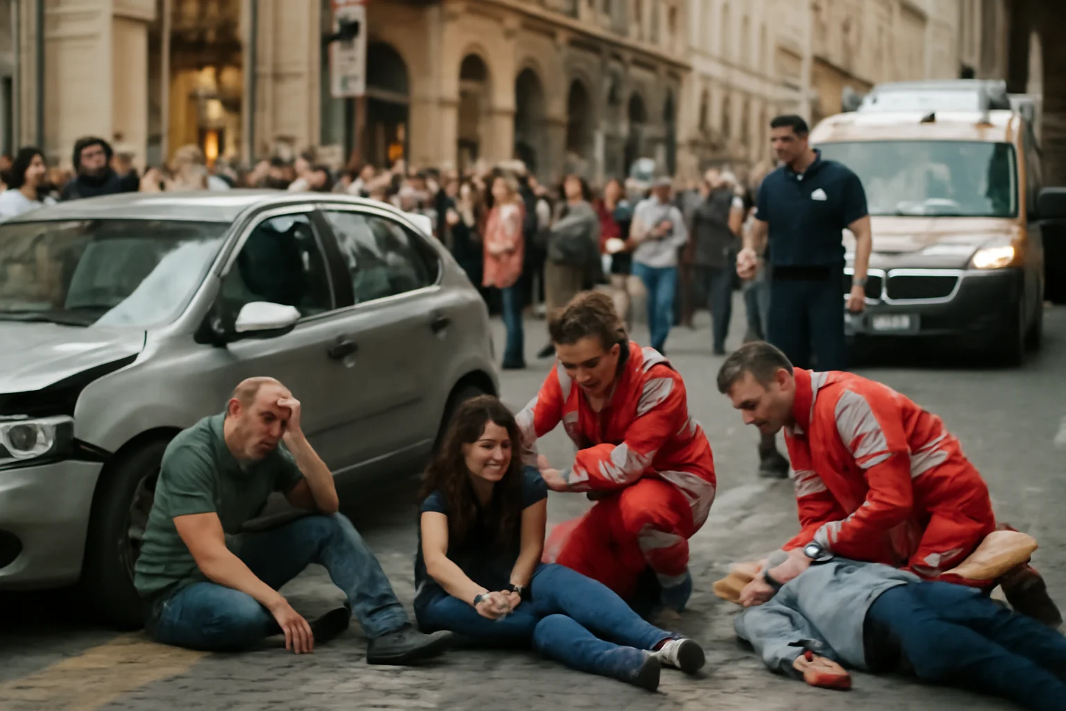 Mașină intră în mulțime la Modena, șapte răniți grav