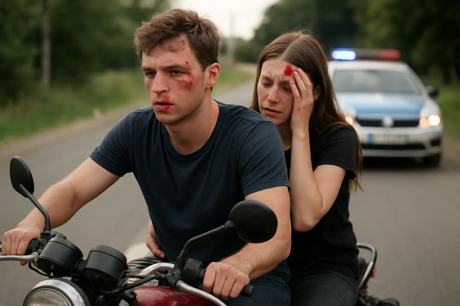 Motocicliști răniți ușor după o urmărire de către poliție în Fălticeni