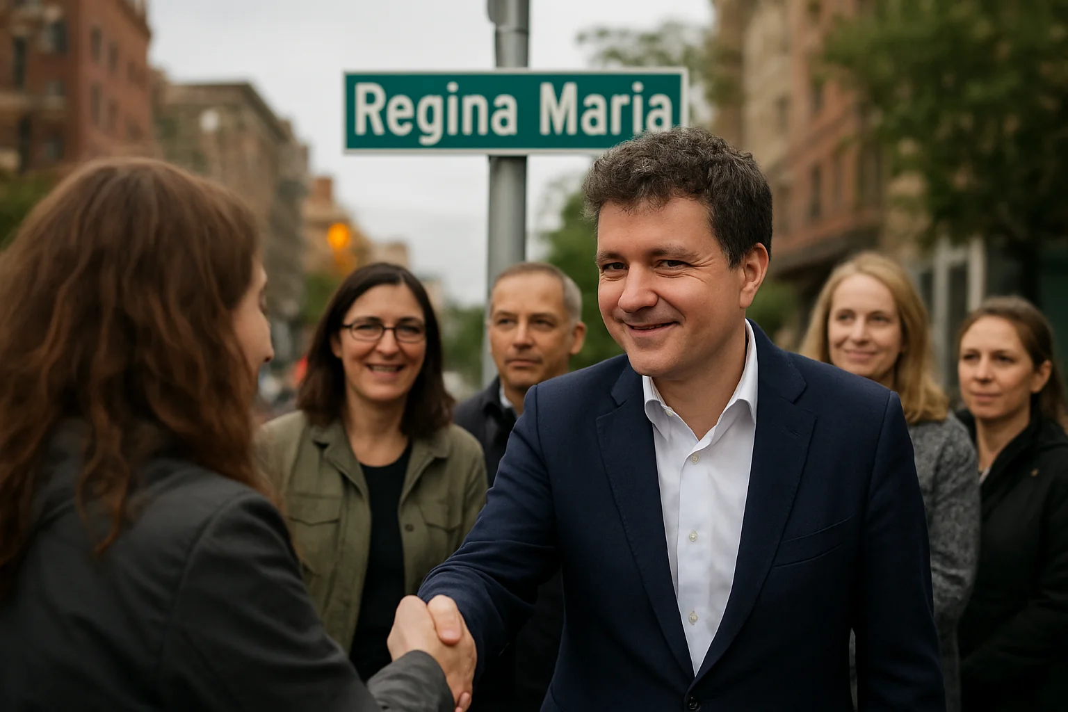 Nicușor Dan a inaugurat intersecția Regina Maria la New York