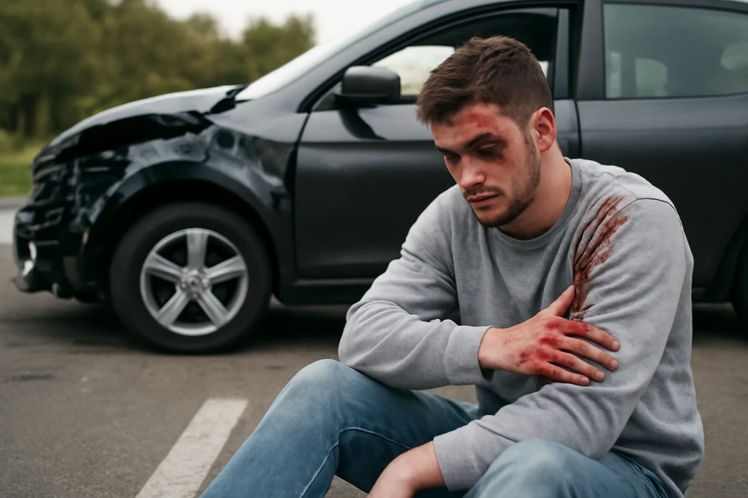 Pasager rănit într-un accident cauzat de un șofer de 21 de ani în localitate