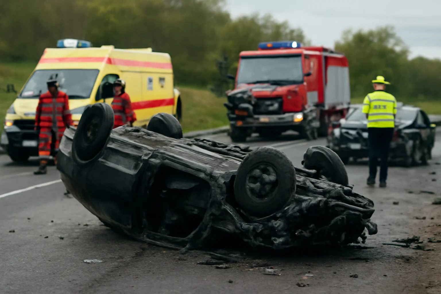 Planul Roșu de intervenție activat la Suceava după un grav accident între un microbuz și un autoturism