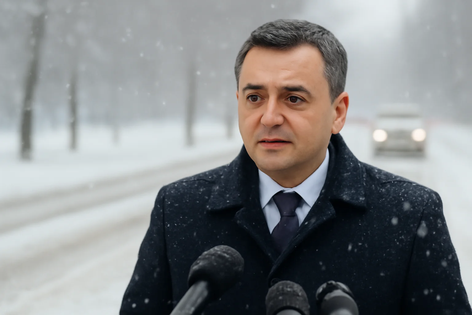 Prefectul din Suceava cere șoferilor să reducă deplasările cu mașina pe timp de ninsoare