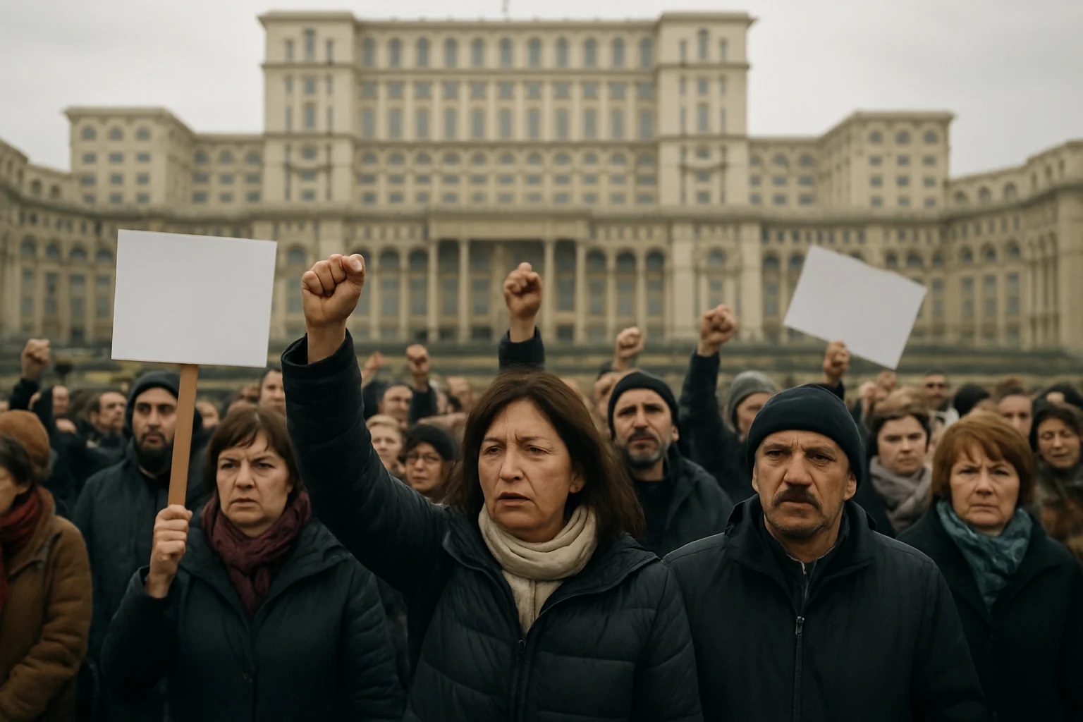 Profesori din Suceava, la protestul național din Parlament