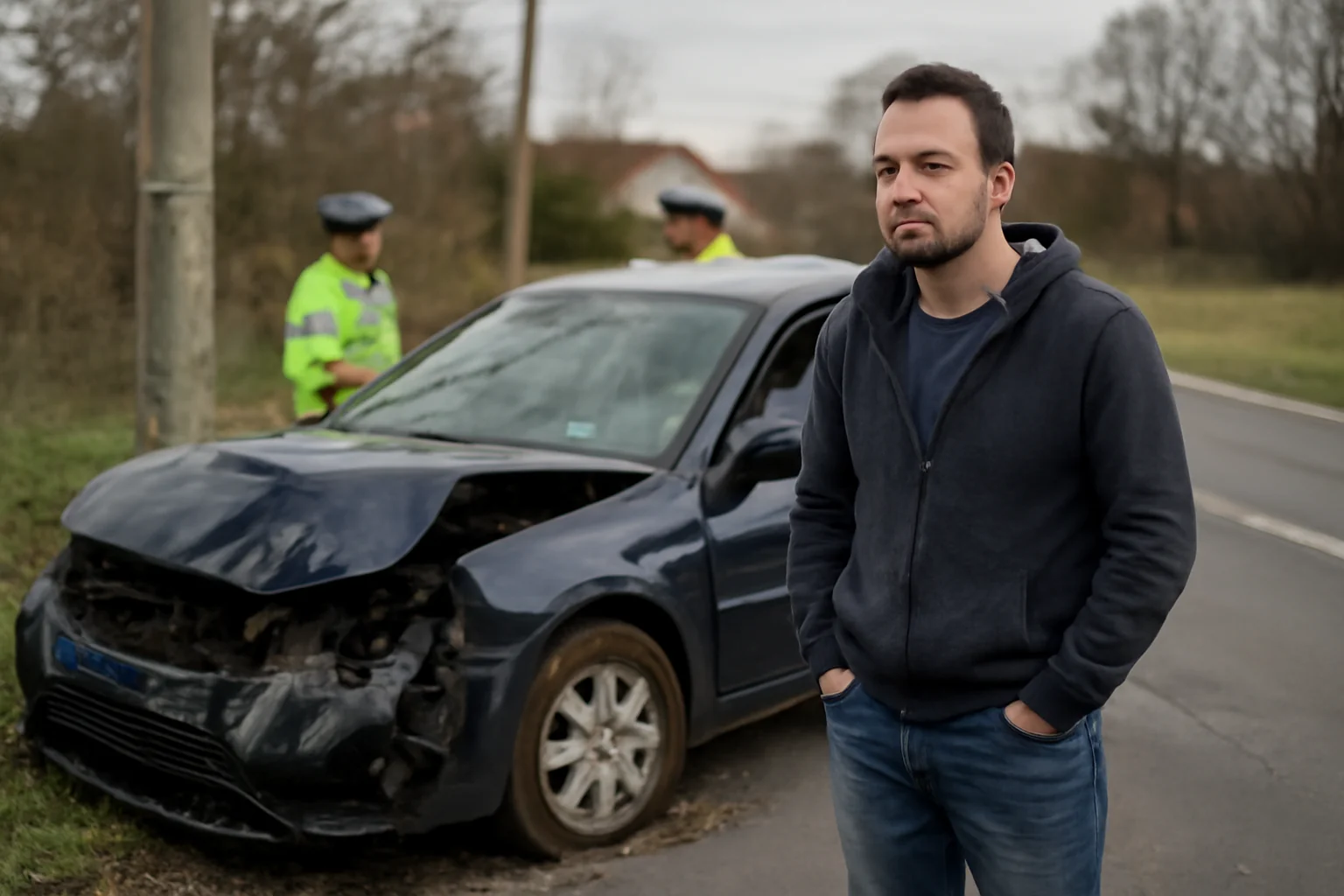Șofer cu permisul anulat, implicat într-un accident la Ipotești, județul Suceava
