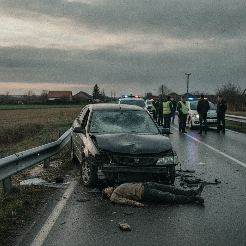 Șofer decedat după impact cu un cap de pod la Mihoveni