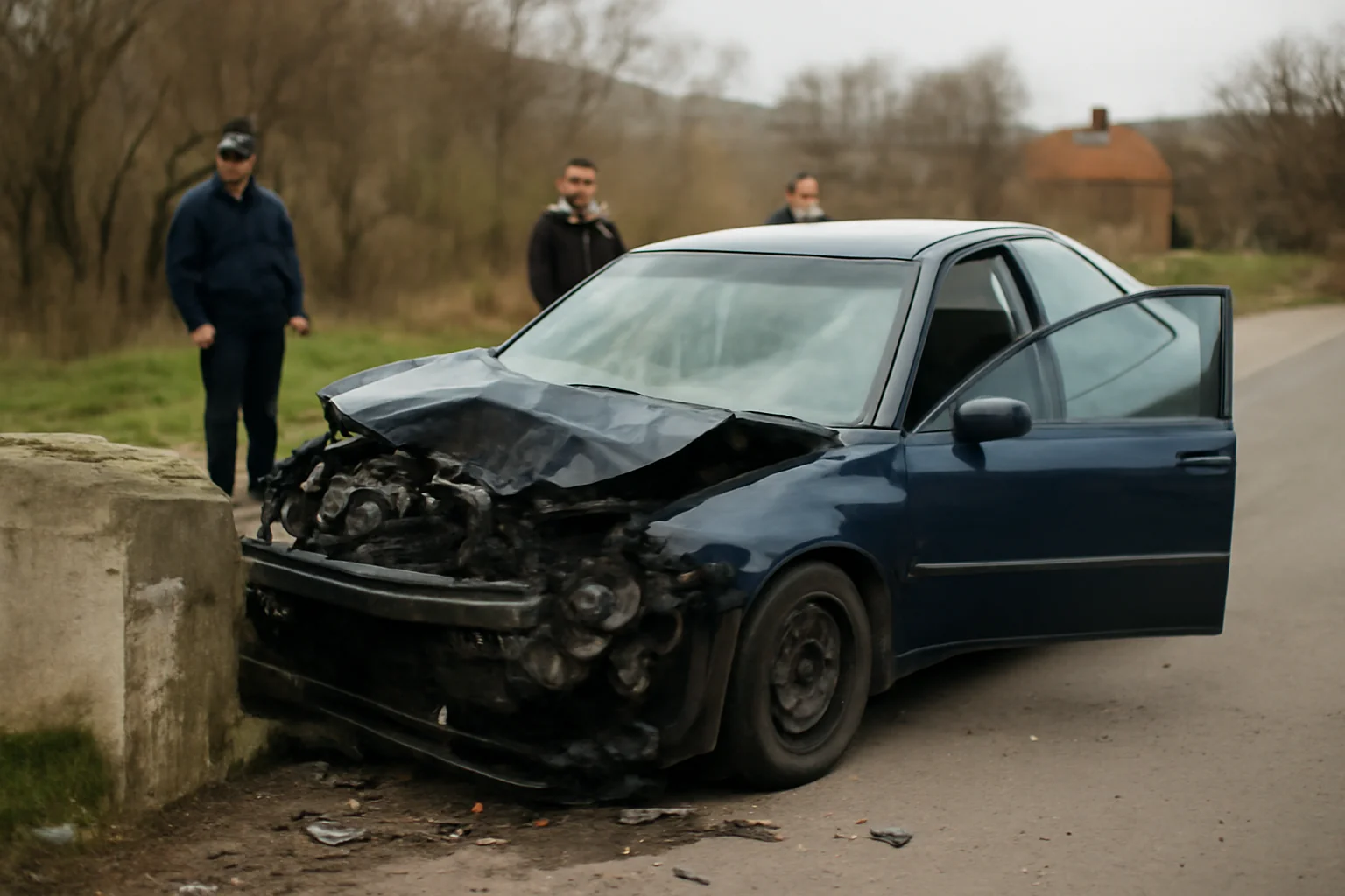 Șofer rănit într-un accident la Bosanci, lângă Suceava, după ce a lovit un cap de pod