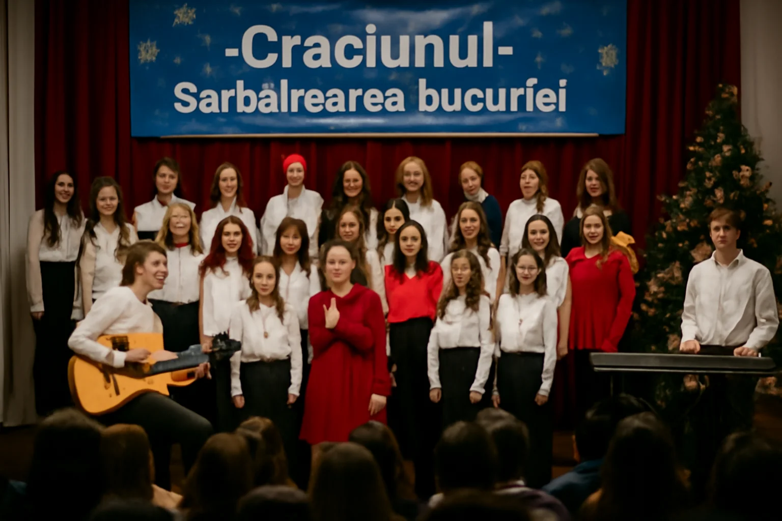 Spectacol caritabil Crăciunul – Sărbătoarea bucuriei, organizat de elevii Colegiului Eudoxiu Hurmuzachi din Rădăuți (foto)