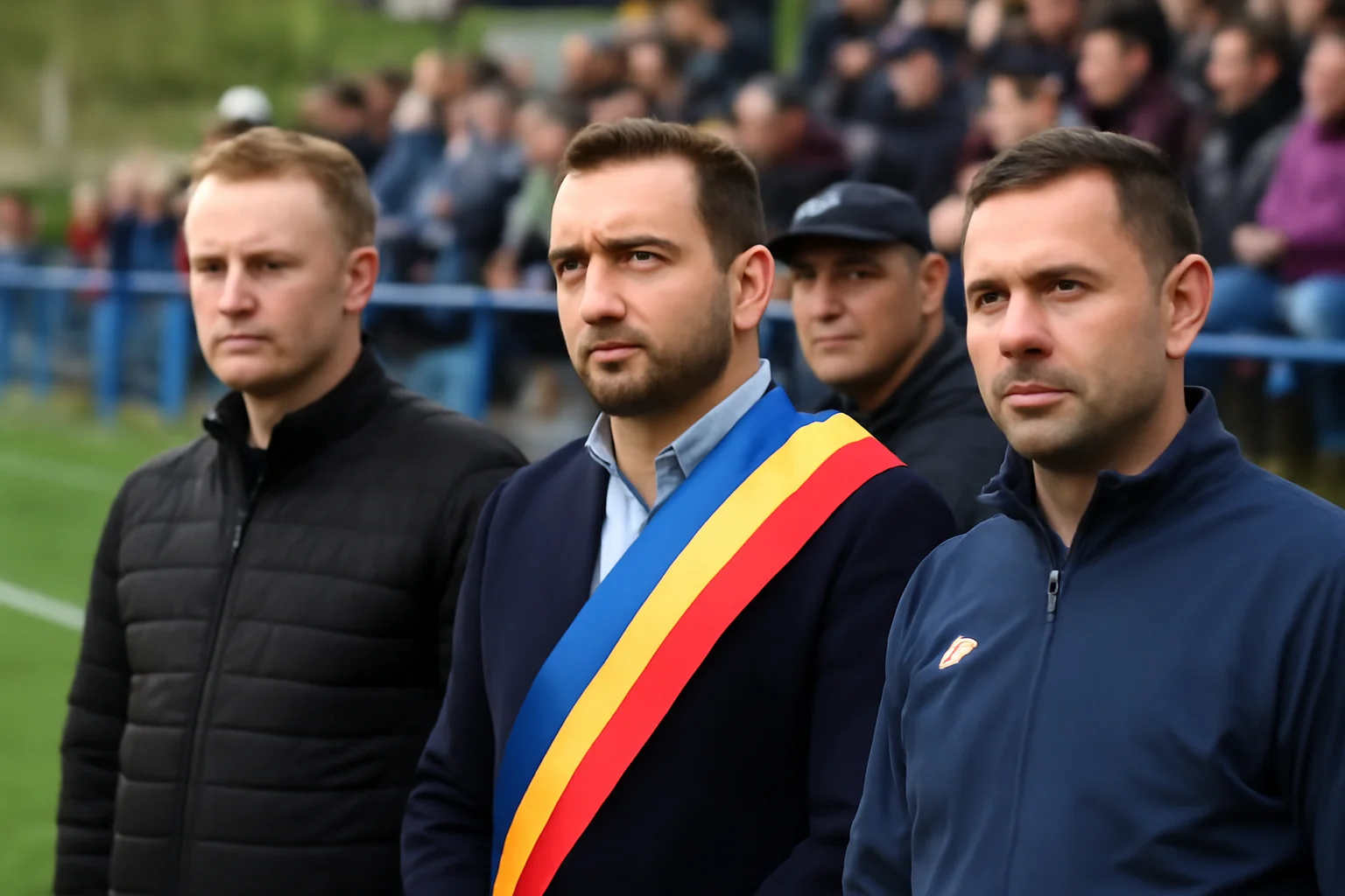 Subprefectul Bogdan Păstrăv și președintele AJF Ciprian Anton la derby-ul Ligii a 4-a, CS Vicovu de Sus vs CS Bradul Putna (foto)