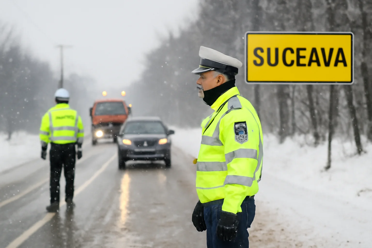 Suceava: măsuri preventive pentru siguranța traficului, anunțate de Prefectură pe fondul vremii severe