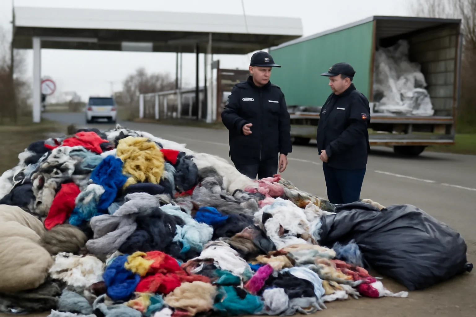 Suceava: Peste 16 tone de deșeuri textile, oprite la intrarea în țară în PTF Siret