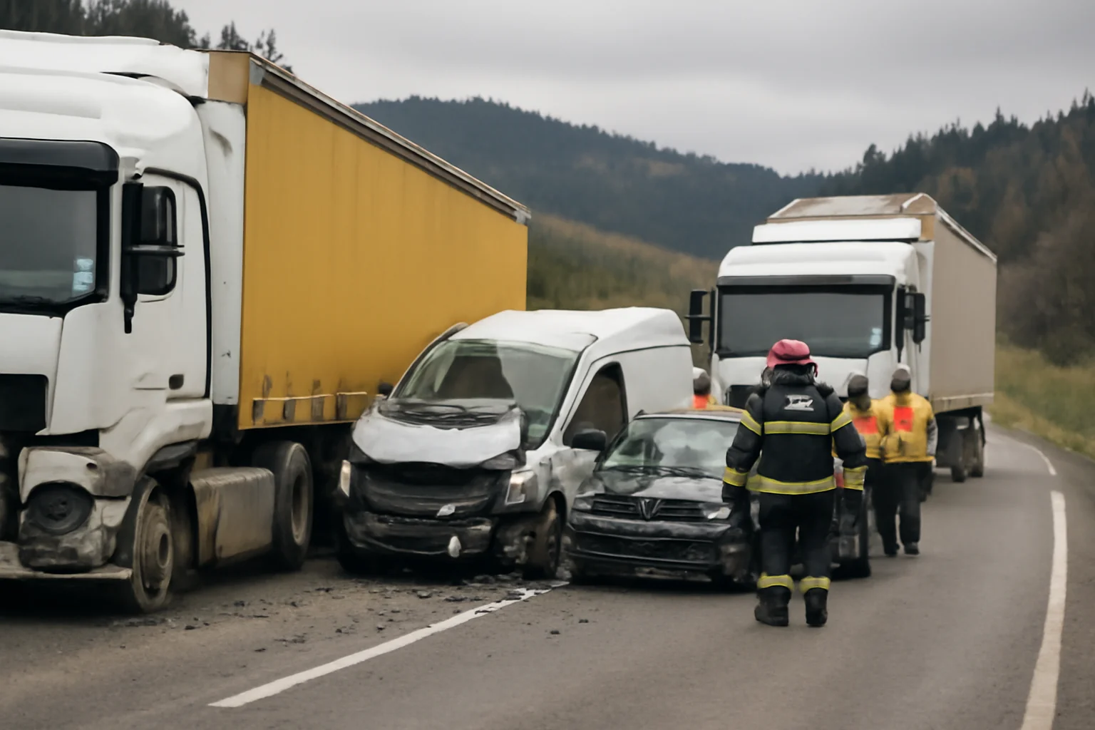Trafic blocat pe DN2 în urma unui accident cu patru vehicule în Bucovina, județul Suceava