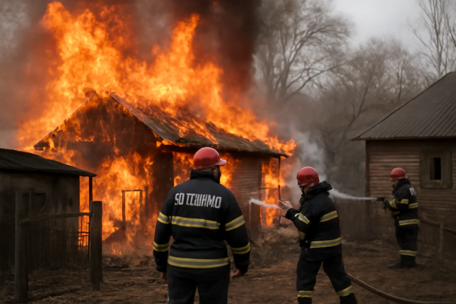 Trei anexe gospodărești mistuite de flăcări