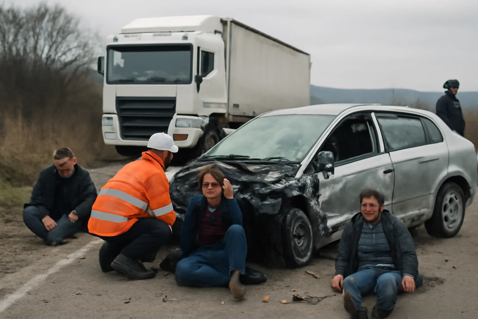 Trei bărbați răniți într-un accident între un autoturism și un camion pe DN 17, în județul Suceava