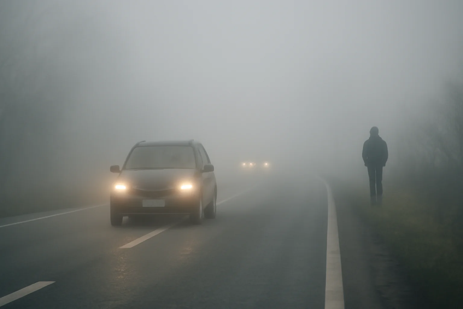 Vizibilitate redusă în Suceava: Ceață densă afectează circulația rutieră în județ